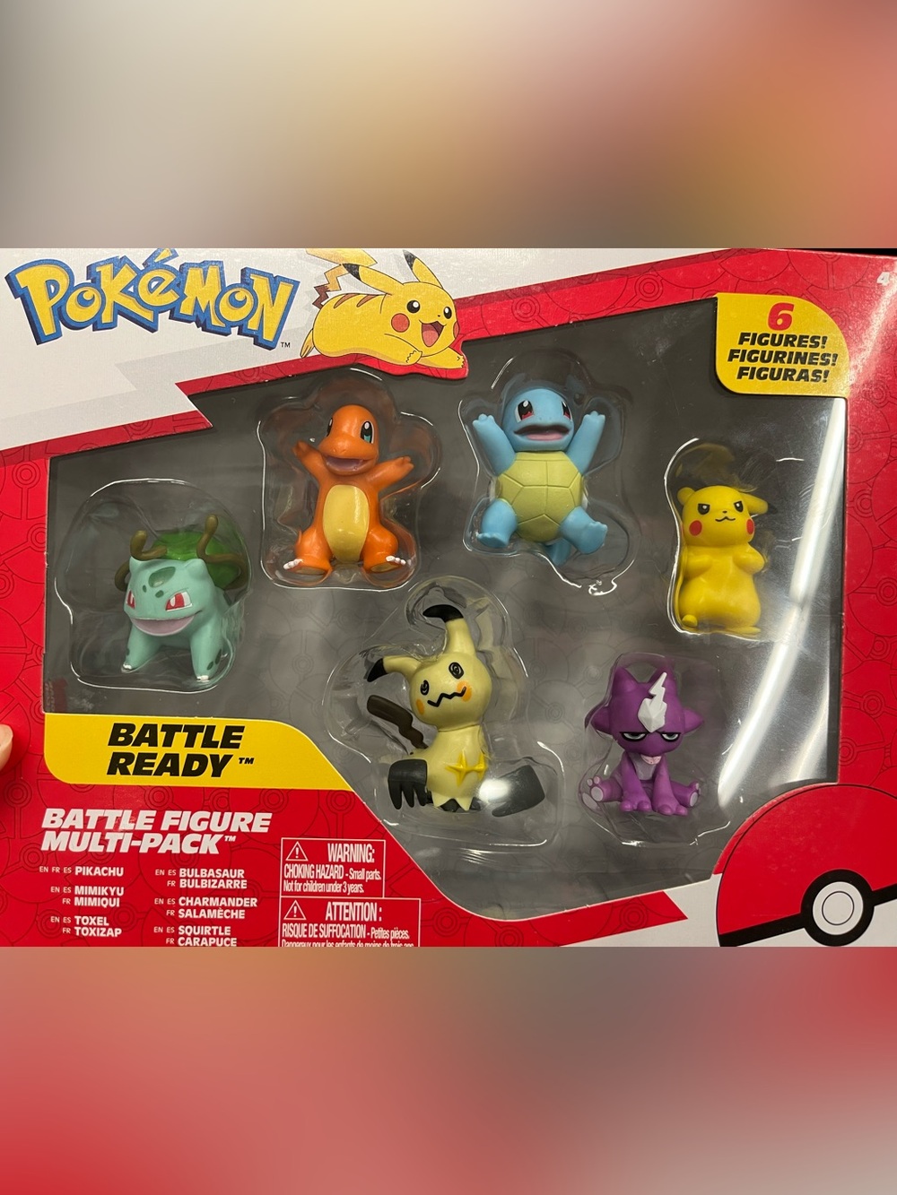Pokemon Battle Figure Toy set 6pcs figures Charmander Pikachu Squirtle Bulbasuar